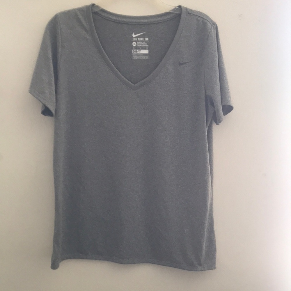 Nike Women's Gray V-Neck Top